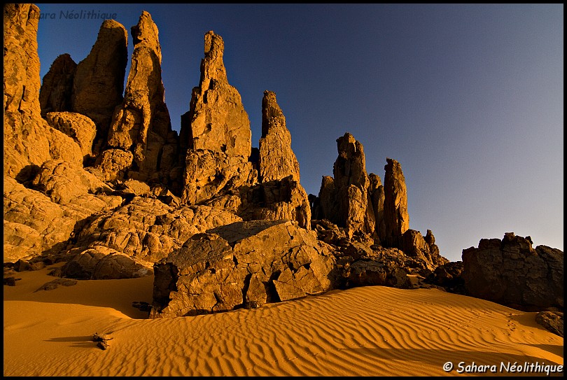 alidemma-8.jpg - Le tassili de Mohammed El Kheir. Les "forêts de pierre", extraordinaire érosion de la masse des grès.