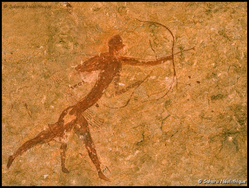 jabbaren-31.jpg - Un motif presque aussi répandu sur le site de Jabbaren que les bovidés est celui de l'archer.