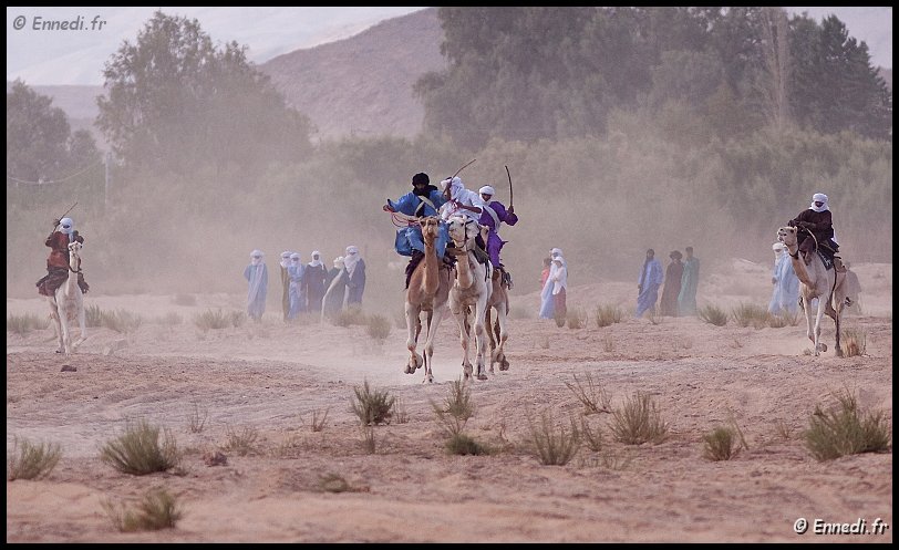 tazrouk-02.jpg - La fête commence par la traditionnelle course de chameaux.