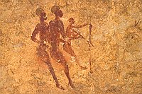 Boeuf porteur  Un autre groupe sur un boeuf porteur qui lui a disparu .... : djanet sebeiba jabbaren